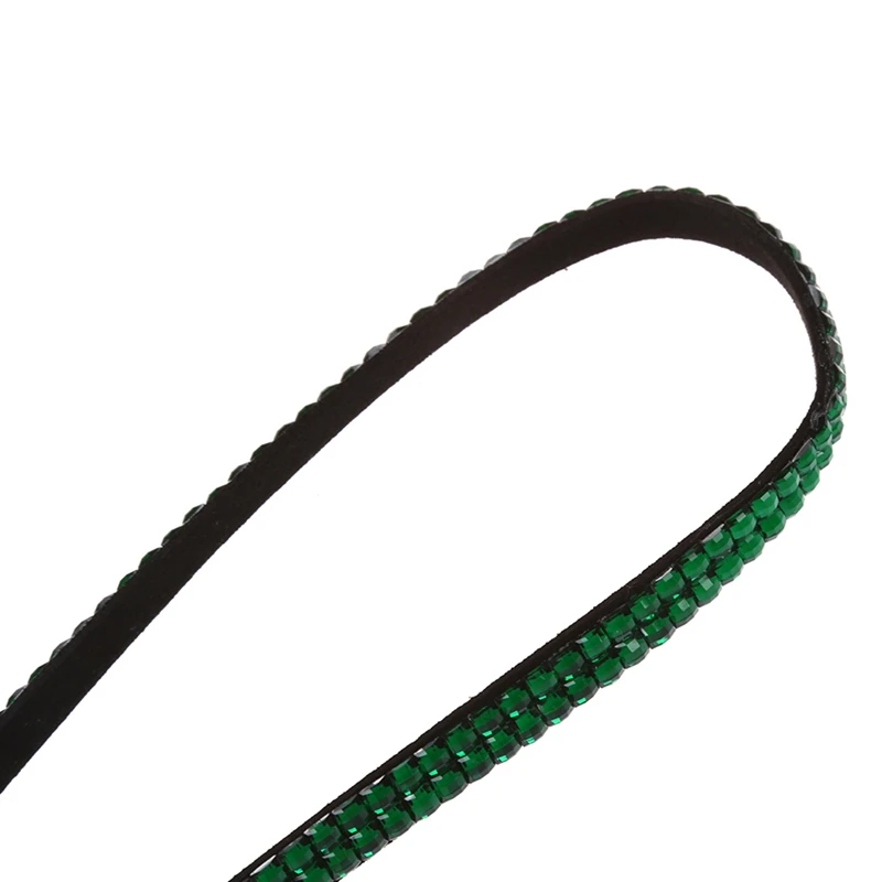 2 шт Стразы Bling Crystal на заказ ремешок вертикальный держатель для удостоверения личности (темно-зеленый и зеленый светильник)