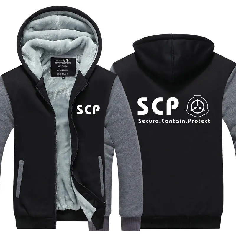 SCP безопасная защищающая куртка с капюшоном зимняя флисовая плотная теплая толстовка с длинным рукавом размера плюс - Цвет: Style 4