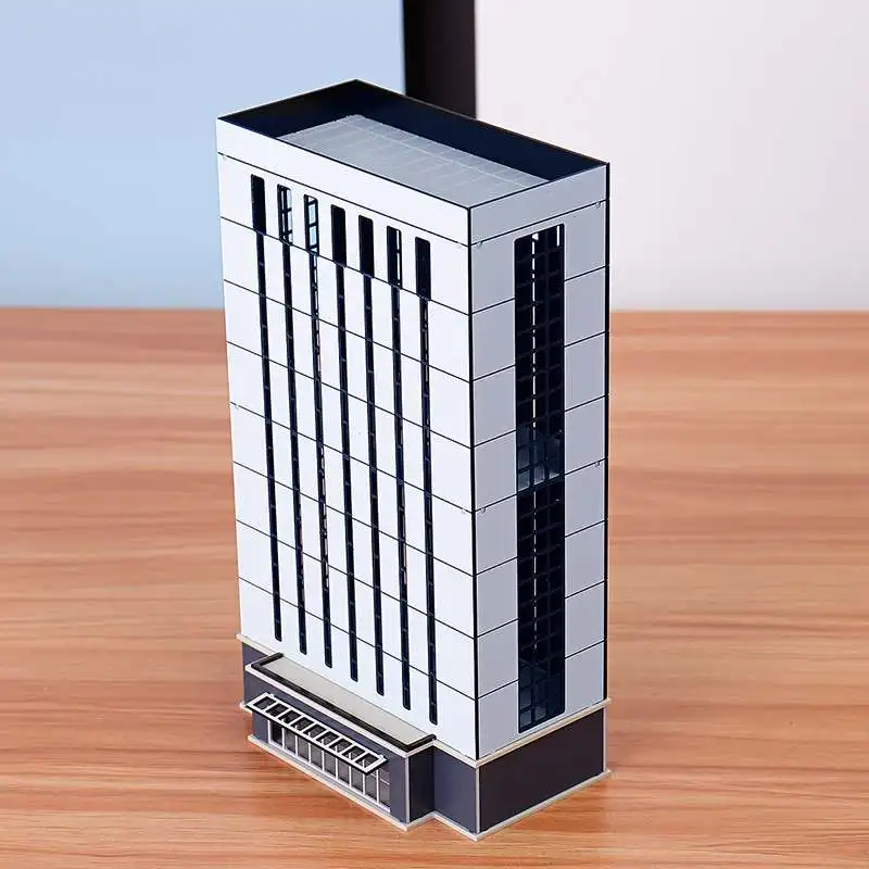 1/150 N масштаб пластиковый небоскреб Строительная модель современное предприятие офис сборка детей DIY модели строительные игрушки, поделки