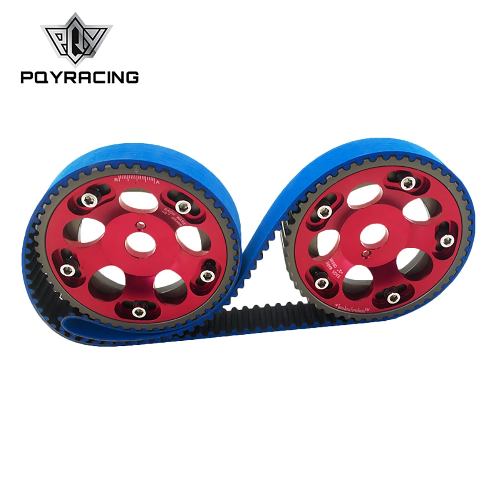 

PQY - HNBR Racing Timing Belt BLUE + Aluminum Cam Gear Red FOR Toyota 1JZ 1JZGTE 1JZ-GTE PQY-TB1005B+6531R