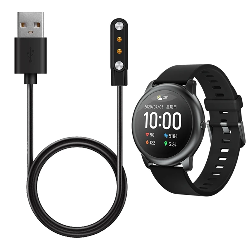 Cargador USB para reloj inteligente XiaoMi Haylou Solar LS05, Base de  Cable, accesorios de Carga inteligente - AliExpress Relojes de pulsera