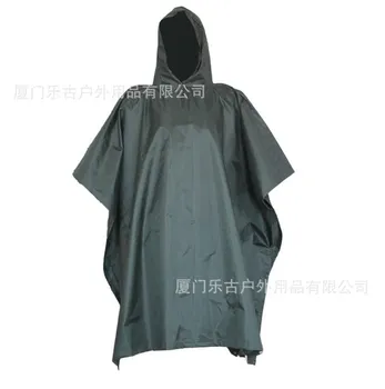 

Hooded Waterproof Rain Poncho Hiking Backpack Long Black Raincoat Military Long Waterproof Coats For Men Rain Jumpsuit KK60YY