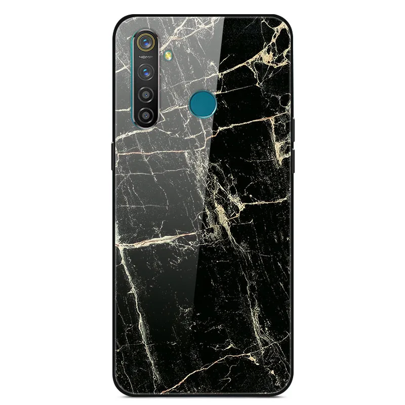 Для Coque OPPO Realme 5 Pro Чехол из закаленного стекла мягкий чехол-бампер с принтом для OPPO Realme 5 Pro Realme Q чехол для телефона Realmeq