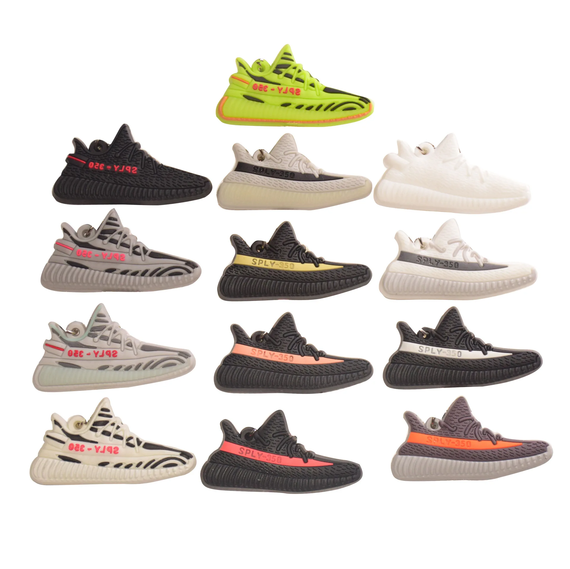 

HowPlay silicone mini sneakers keychains bag charm basketball shoe model keyring backpack pendant key holder creative gifts