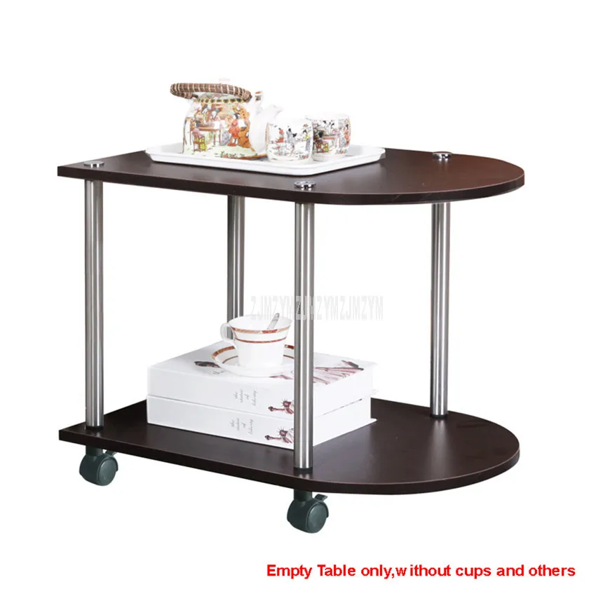 2 Layer Multi-functional Balcony Movable Tea Table With Wheel Design Living Room Bedroom Sofa Side Corner Modern Low | Мебель