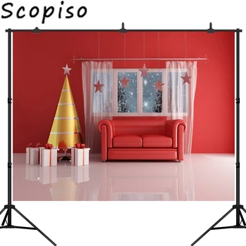 

Scopiso Christmas Photography Background Baby Shower Backdrop Xmas Booth Party Decoration Photo Background Studio Prop