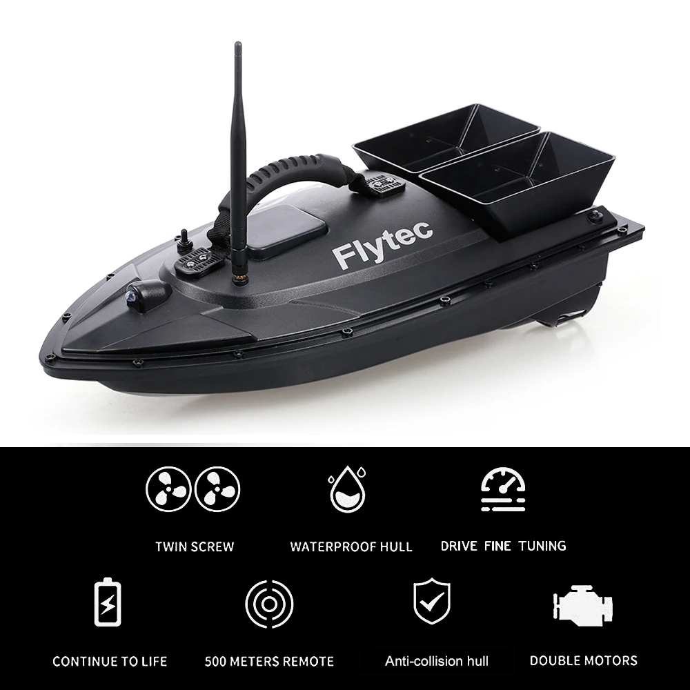 Flytec V500 RC приманка эхолокатор для установки на лодке 1,5 кг загрузка 500 м дистанционное управление двойной мотор ночник RC лодка VS 2011-5 приманка