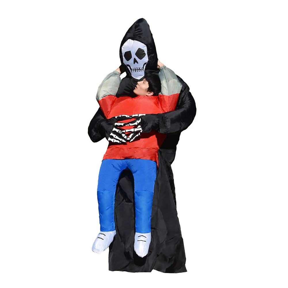 

Inflatable Scary Suit Cosplay Adults Horror Grim Reaper Haunted House Spook Devil Skull Ghost Costume Halloween Party Durable