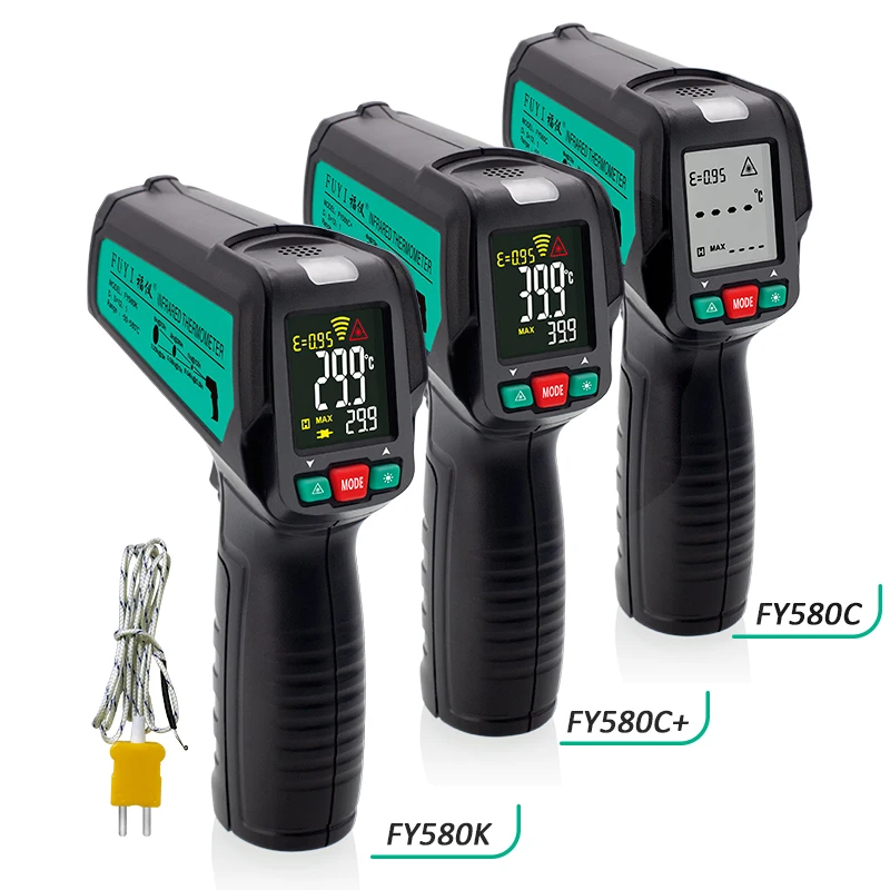 Goede Non Contact Thermometer met K Probe LCD IR Laser Infrarood Digitale Thermometer Gun Termometro Hygrometer Pyrometer