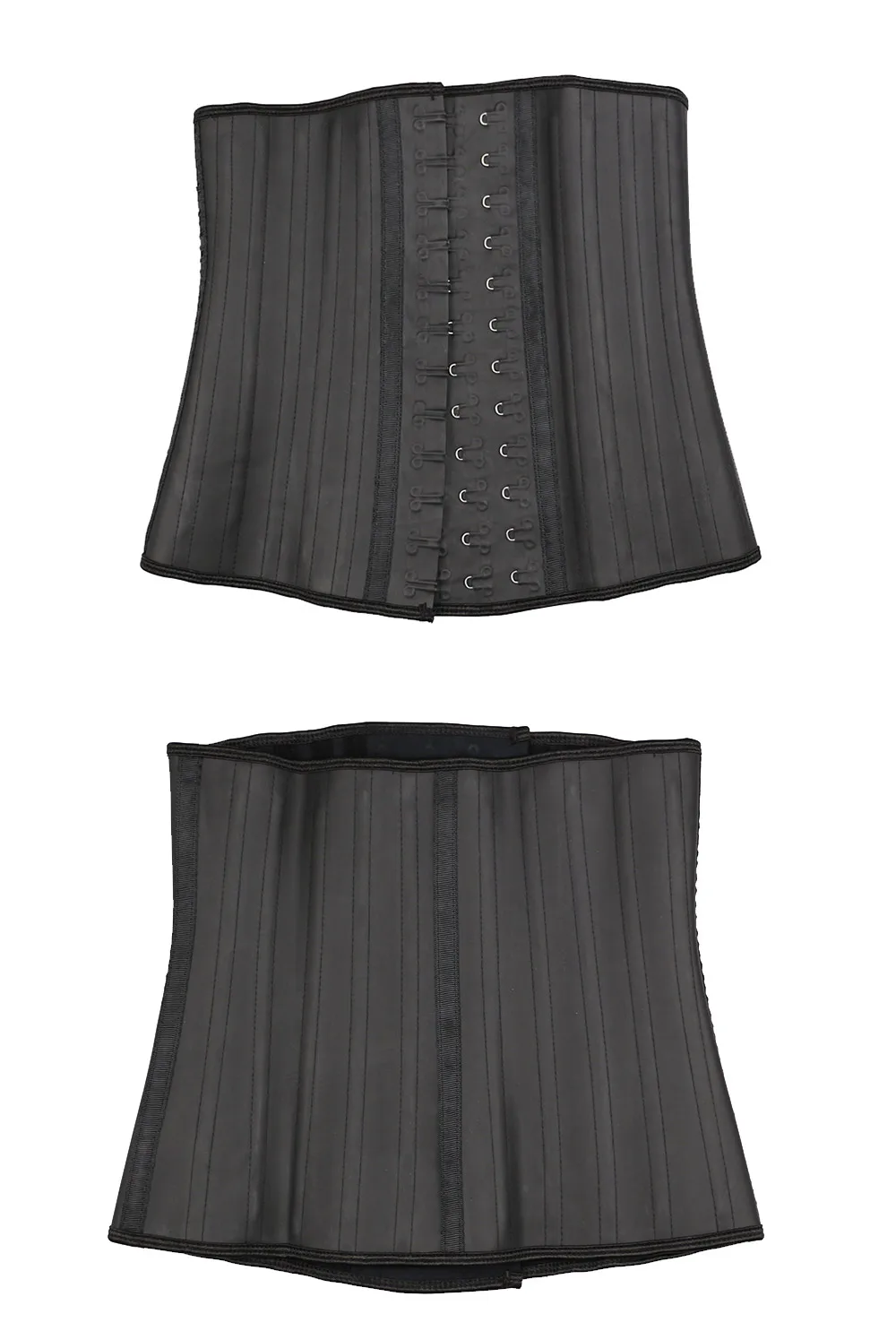 NB1419_01 Atbuty Latex Waist Trainer Big Leather Hooks 25 Steel Bones Long Torso Waist Shaper Corsets (8)