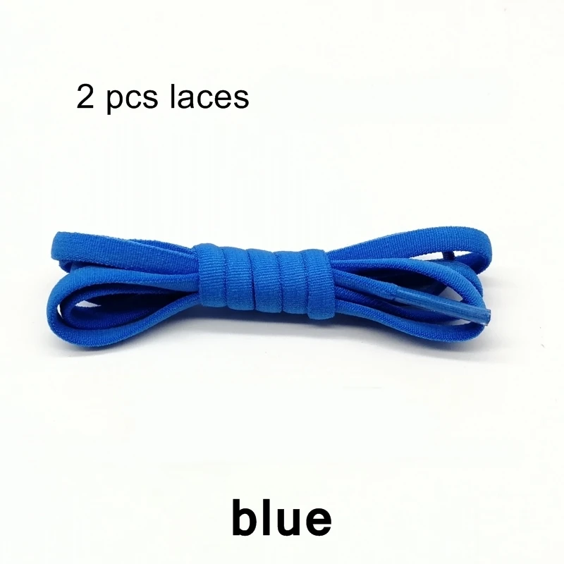 Light blue 1 1 пара эластичных шнурки без завязок, с запирающимися круглыми шнурками, для детей и взрослых, для женщин и мужчин, 100 см, полукруглые шнурки - Цвет: Light blue 1