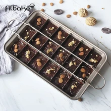 Filbake Brownies антипригарный поддон противень для выпечки встроенный слайсер формы для выпечки шоколадное пирожное формы противни с разделителями домашняя DIY Форма для выпечки