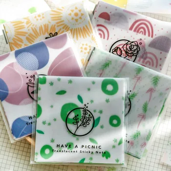 

30Pcs/lot Transparent Butter Paper Watermelon Blueberry Cranberry Memo Pad Scrapbooking Material Creative Loose Leaf Memo Pad