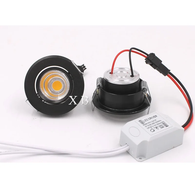 LED mini Downlight Under Cabinet Spot Light 3W for Ceiling Recessed Lamp AC85-265V Dimmable Down lights with driver 3