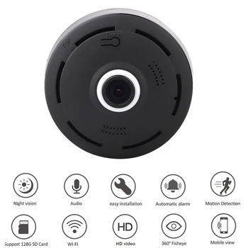 

Panoramic 360 Degree Surveillance Camera Wi-fi IP Camera HD 960P 1.3MP Smart Camera IPC P2P Wireless IP Security Camera
