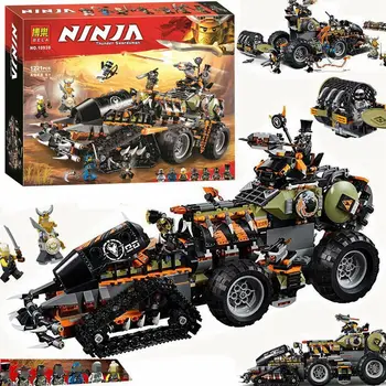 

1221Pcs Ninja Dieselnaut tank Building Blocks Bricks Compatible 70654 Lepining Ninjagoes tank With Figures Toy For Children Gift