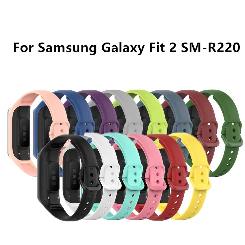 Мягкий силиконовый спортивный ремешок для Samsung Galaxy Fit 2 SM-R220 сменный часов Fit2 |