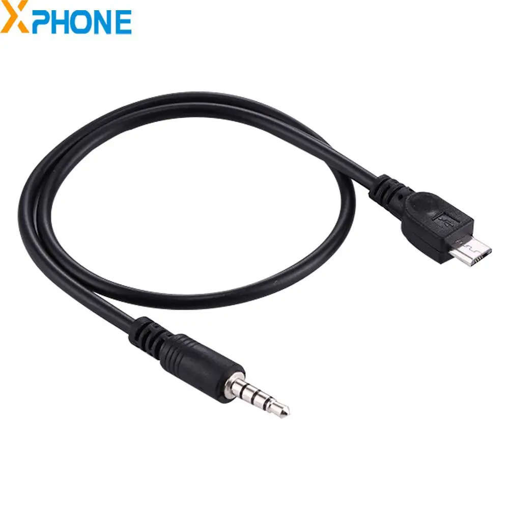 3 5 мм штекер к Micro USB папа аудио AUX адаптер Соединительный кабель 40 см|Переходники и