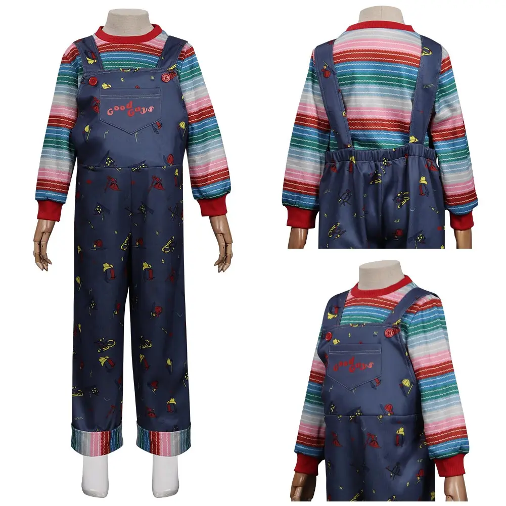 Kids Chilren Chucky (2021) Cosplay Costume Outfits Halloween Carnival Suit | Тематическая одежда и униформа