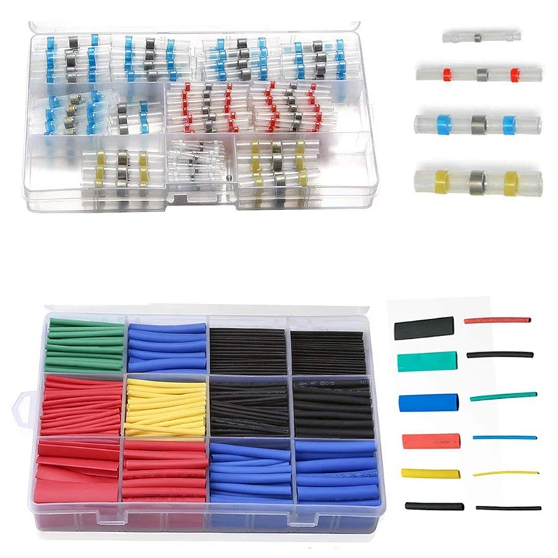 

Solder Seal Wire Connectors,Heat Shrink Butt Connectors Electrical Butt Connectors Solder Waterproof Insulated Marine Automotive