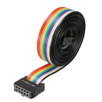 

uxcell 10 Pins Connector Flat Ribbon Cable 2.54mm Pitch IDC Rainbow Wire Flat Ribbon Cable 148cm Length Type-C Rainbow Color