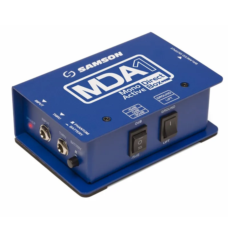

Samson MDA1 Mono Active Direct Box DI box for live sound and recording application convert unbalanced signal to balanced signal