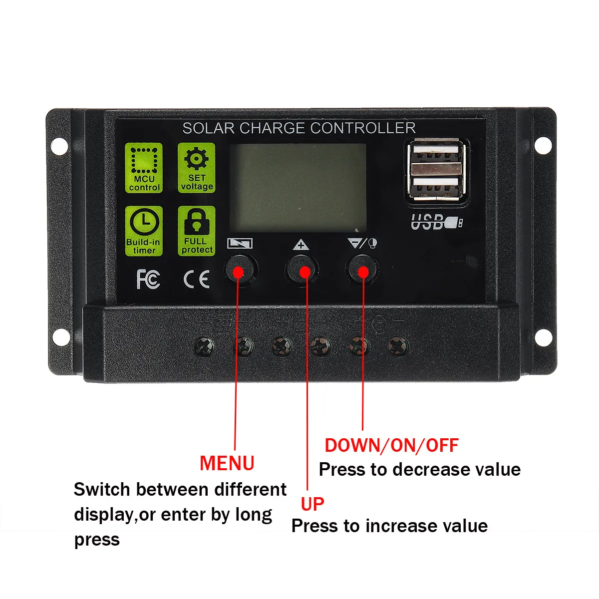 200 Вт Dual USB Мощность банка доска 12 V/24 V Панели Солнечные с автомобильным зарядным 10/20 Вт, 30 Вт, USB, зарядное устройство солнечной Зарядное устройство контроллера для кемпинга на открытом воздухе