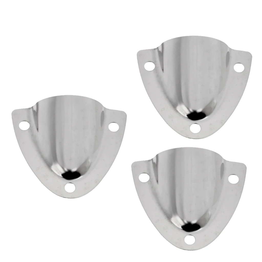 3pcs Stainless Steel 316 Midget Clam Shell Wire Cable Vent Cover For Boat