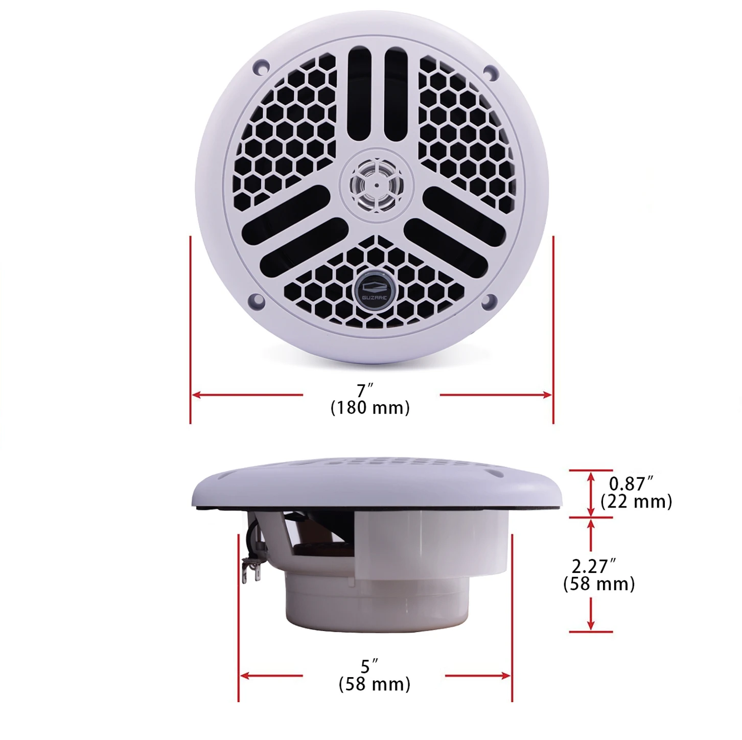 240Watts 6.5inch 2 Way Waterproof Marine Boat Speaker For UV-Proof SPA Bath ATV Golf Cart Yacht Motorcycle Outdoor Music Speaker