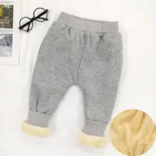 Качественные Детские теплые штаны; коллекция 18119 года; мужские и женские детские плотные брюки с начесом; Bejirog