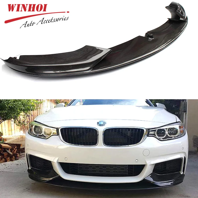 Передняя губка для автомобиля из углеродного волокна для BMW 4 серии MP F32 F33 F36-в автомобиле Передняя лопата из углеродного волокна передний спойлер для губ