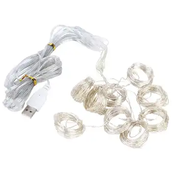 

christmas lights outdoor decoration home party 3x3m 300LED Single Function USB Copper Wire String Light Christmas Starry Sky