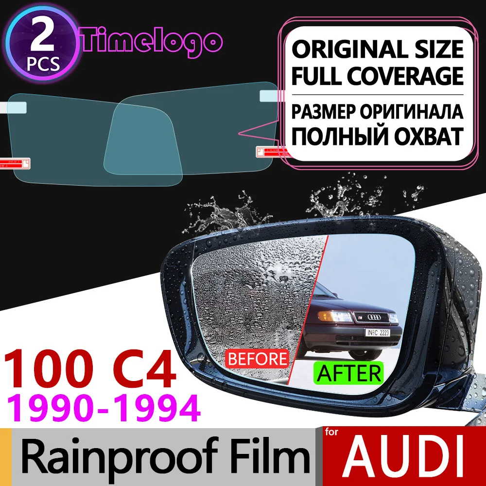 

2Pc for Audi 100 C4 1990 - 1994 4A Full Cover Anti Fog Film Rearview Mirror Rainproof Foils Clear Anti-Fog Films Car Accessories
