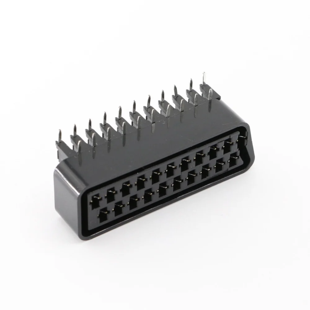 10 шт. CS-108 21Pin никелированный женский SCART разъем