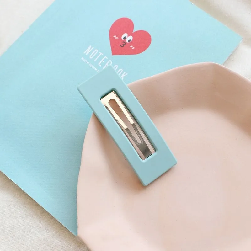 Cute Scrub Hairpins Snap Hair Clip for Girls Hair Pins Unique Women's Gift BB Hair Clip Candy Color Hair Accessories