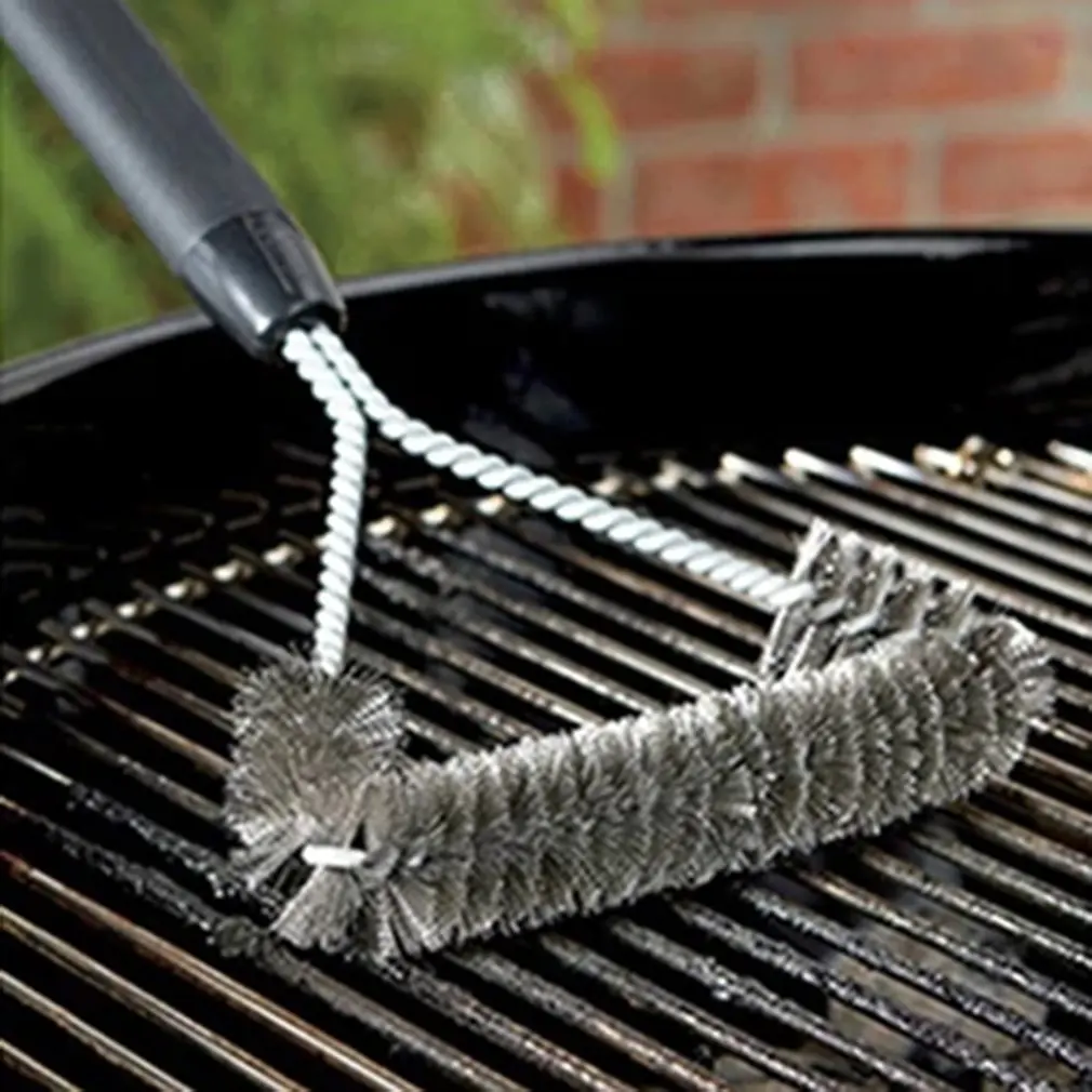 BBQ Grill Barbecue Kit Cleaning Brush Stainless Steel Cooking Tools Wire Bristle 