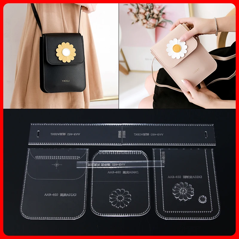1 комплект DIY Ручная кожаная сумка для мобильного телефона на одно плечо