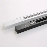 Black White 0.5m 50cm Track for Track Light 2 Wire Rail for Track Lamp L T Universal Power Docking Track Jointer Connector 2