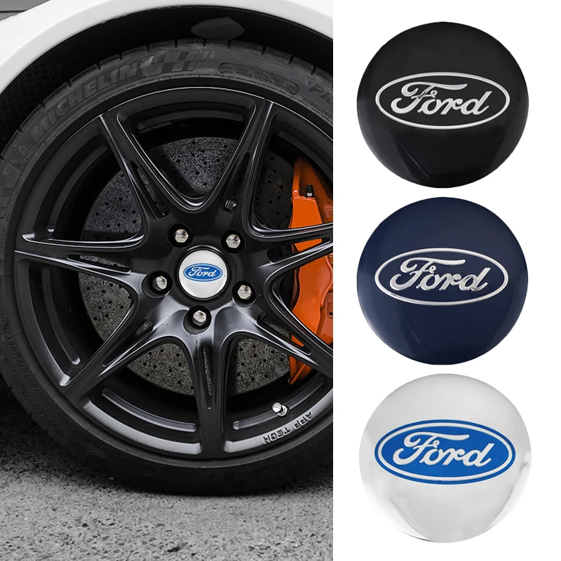 4Pcs 56mm Car Wheel Hub Cap Metal Emblem Stickers Accessories For Ford Focus mk2 mk3 Fiesta Ranger Mondeo S-MAX Kuga Mustang | Автомобили