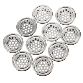 

19mm x 30mm Perforated Round Mesh Air Vents Mini Louvers 10 Pcs