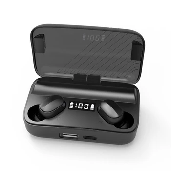 

TWS Bluetooth 5.0 Wireless Headphones Earbuds LED Display 2000mAh Charging Case 9D Stereo Sport Waterproof Earbuds With Mic