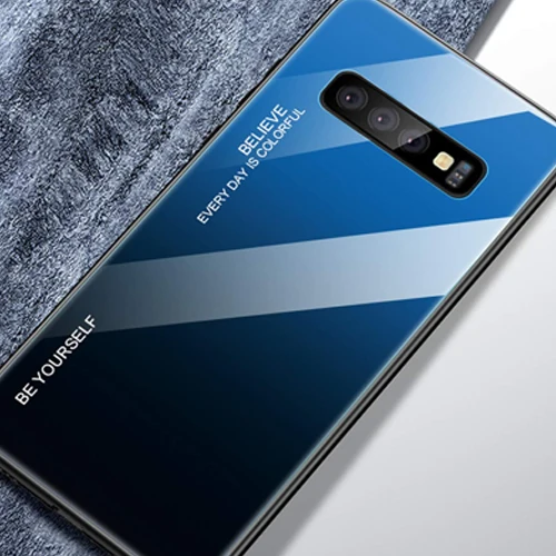 Цвет чехол для samsung Galaxy S10 S10e A9 A7 A8 A6 плюс A7 A5 J8 J4 J6 плюс S9 S8 Plus Note 8 9 S закаленное Стекло крышка - Цвет: 07