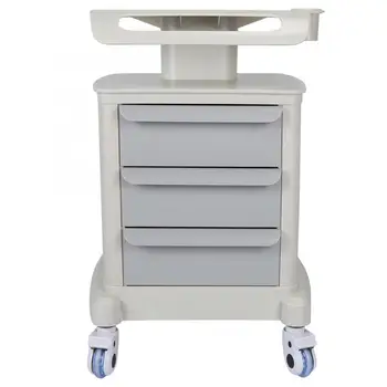 

High Quality ABS Trolley Stand Holder Rolling Mobile Cart with 3 Tiers Storage Rack