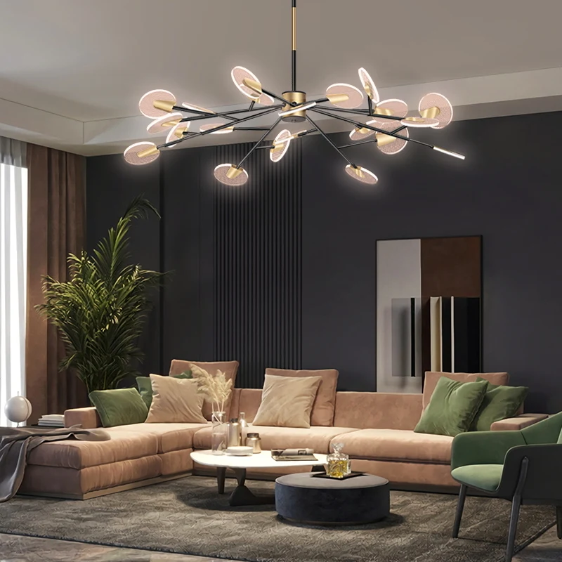Firefly chandelier modern minimalist living room bedroom dining lamp net black new creative ins Nordic lamps | Лампы и освещение