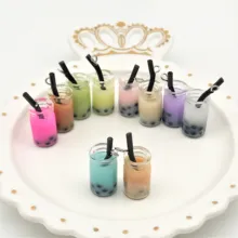 Mini bouteille en résine pour maison de poupée 1/12, 6 pièces, Miniature, nourriture, modèle de boissons, jouets mignons, accessoires pour boissons