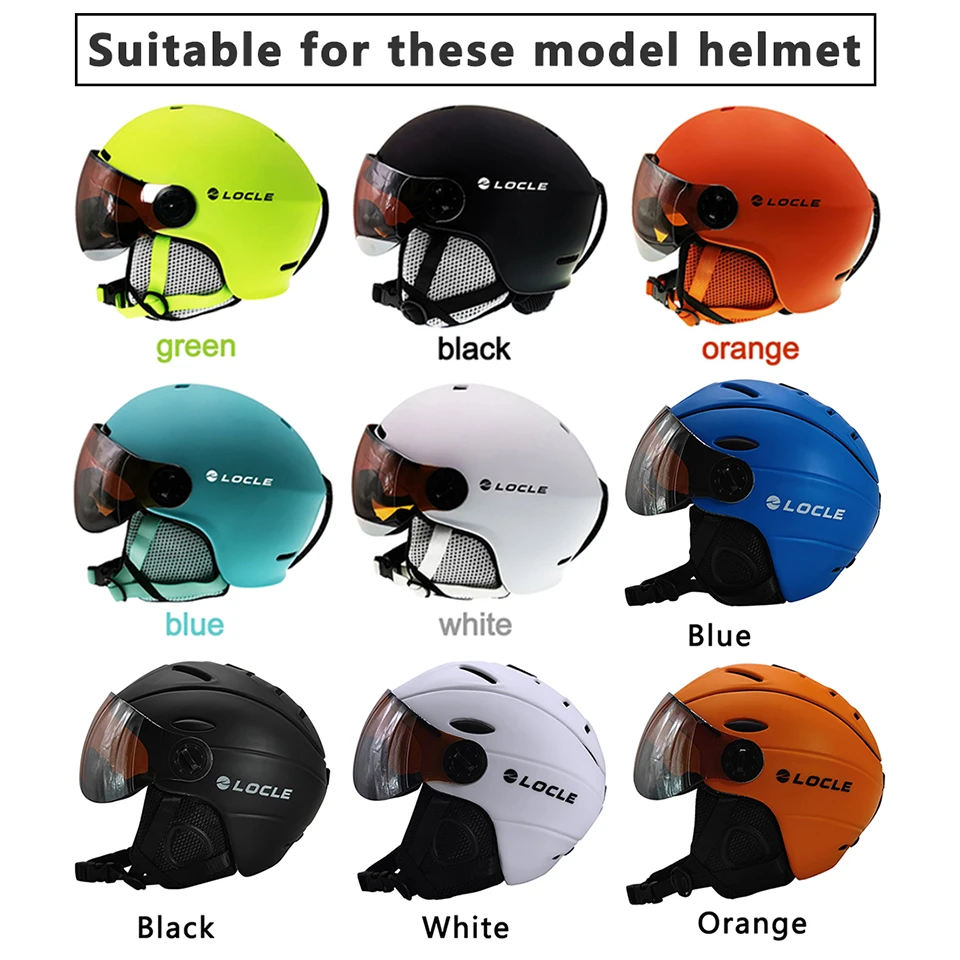LOCLE Outdoor Skiing Equipment Accessory Ski Helmet Visor Spare Lens UV Protection For MS-95 and MS-99