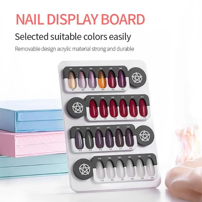 

Manicure Tool False Nail Color Display Card Practice Board Nail Art Polish Design For Nails Accessoires Showing Shelf
