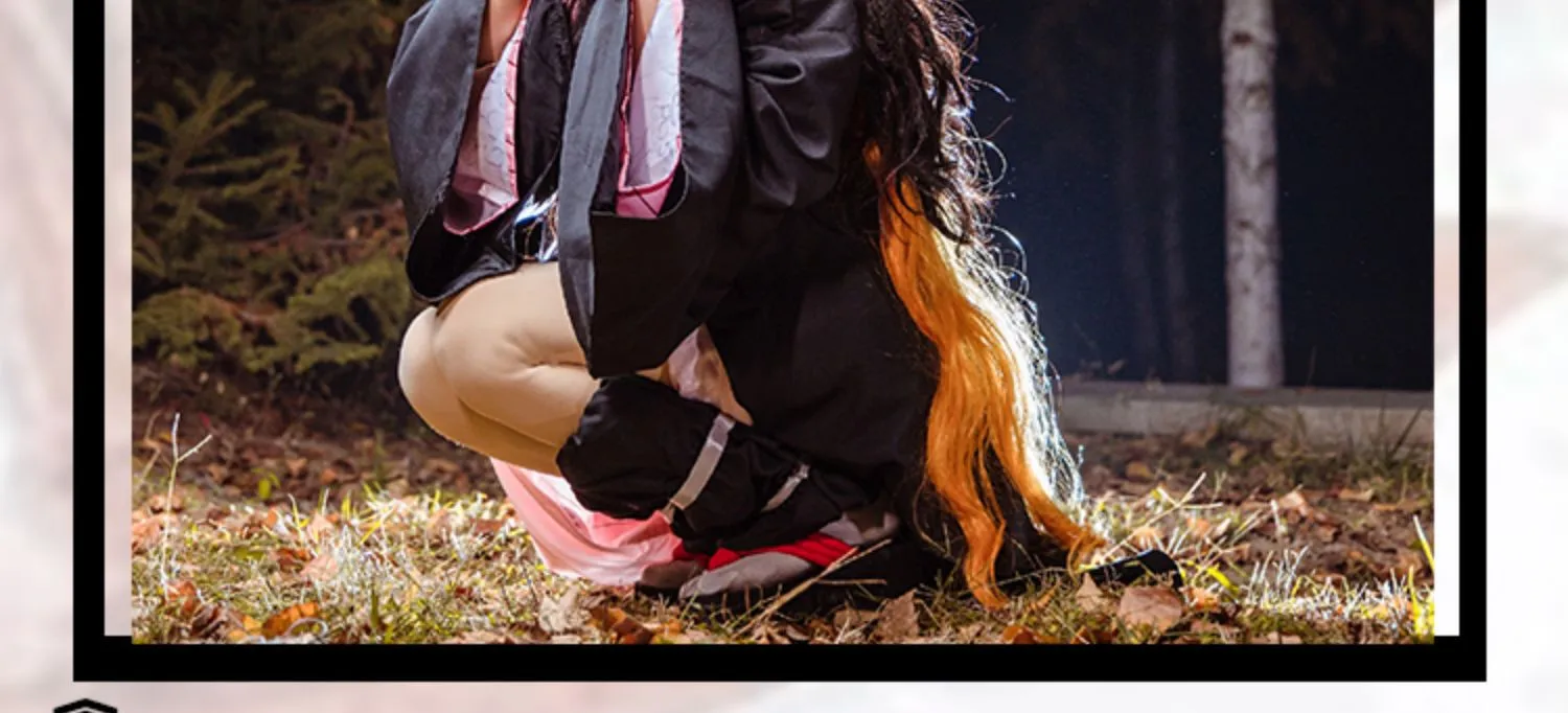 Comic Demon Slayer: Kimetsu no Yaiba Kamado Nezuko женский костюм для косплея, наряды, платье, рождественский подарок, кимоно