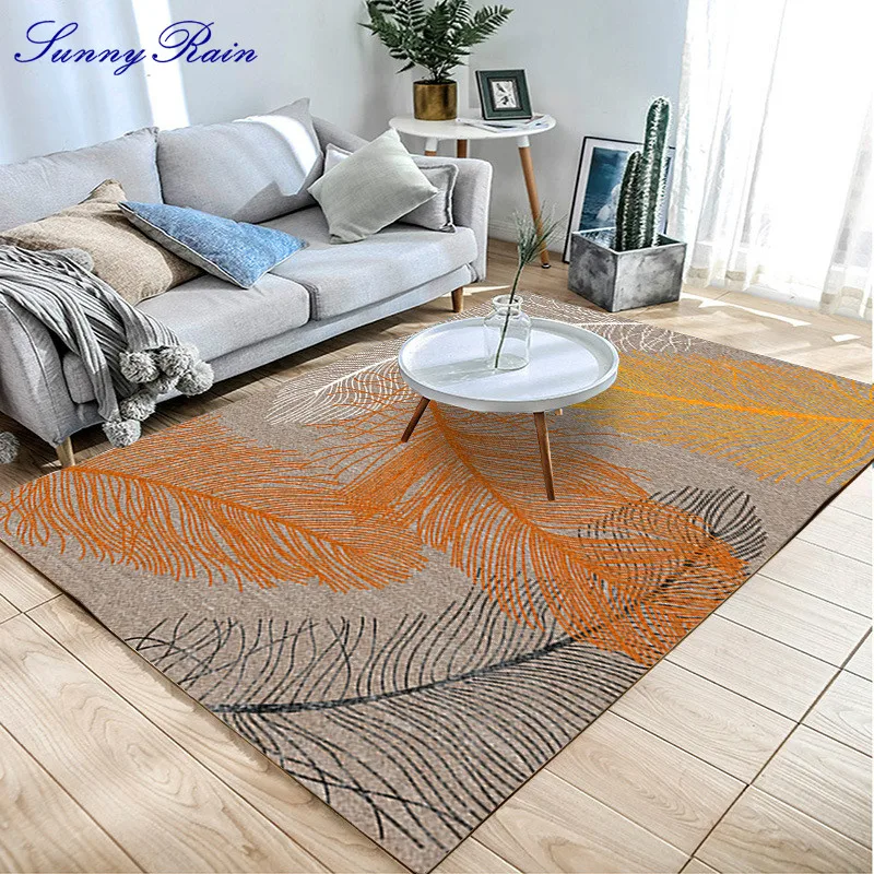 SunnyRain 1-piece напечатанные коврики для гостиной спальни ковры и маленькие коврики моющиеся