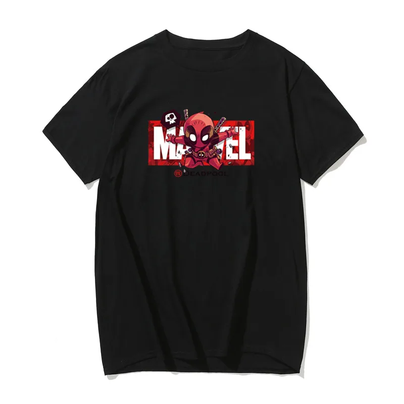 

fashion T-shirt Deadpool T Shirt Casual Short Male Brand Casual Tops Cool Men Clothes Streetwear Camisetas Hombre Harajuk